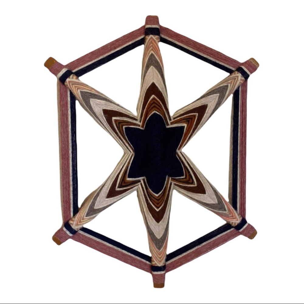 Vintage God's Eye Ojo de Dios Handmade Wall Hanging